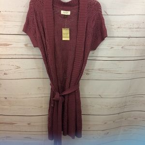 Sonoma Wild Ginger Open Front Long Sweater